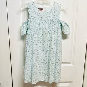 Pippa & Julie Pastourelle Light Green  Floral Cold-Shoulder Dress Child Size 12